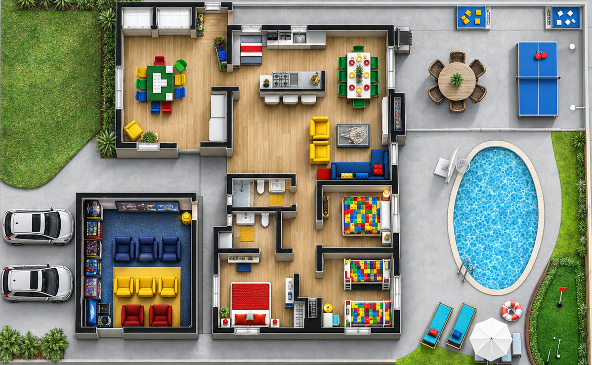 Explore the layout illustrated overhead layout