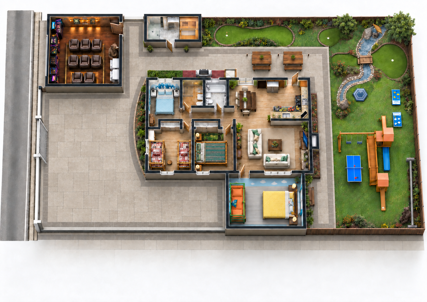 Explore the layout illustrated overhead layout